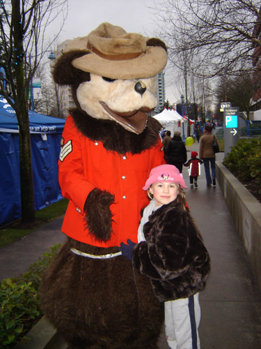 aly and the mountie at winter festival