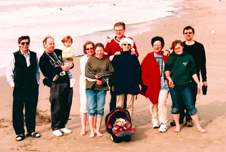 everyone on the beach - christmas eve