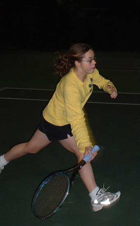 dani playing tennis