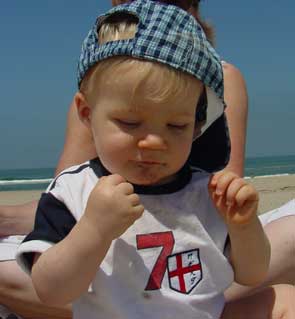 toby eating more sand