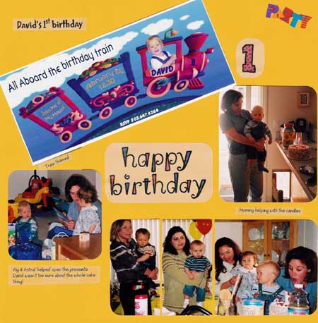 david's 1st birthday party