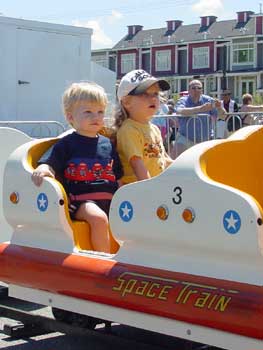 aly and toby on the rocket train