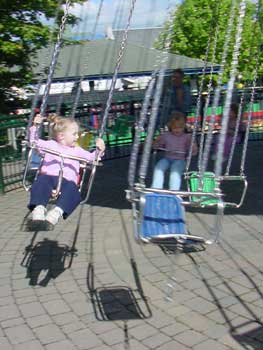 aly on the swing ride