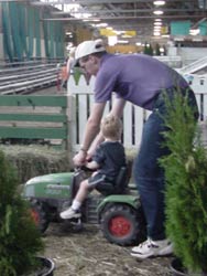 toby on a tractor