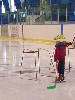 happy with her hockey stick