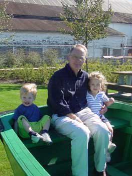 aly, toby and grandad