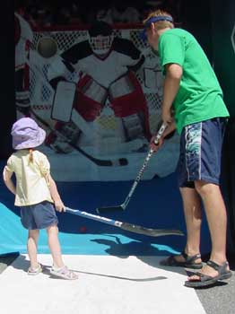 aly playing hockey