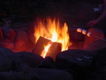 toasting marshmellows