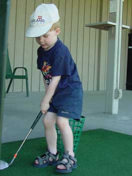 toby on the driving range