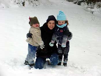 toby, mommy and aly