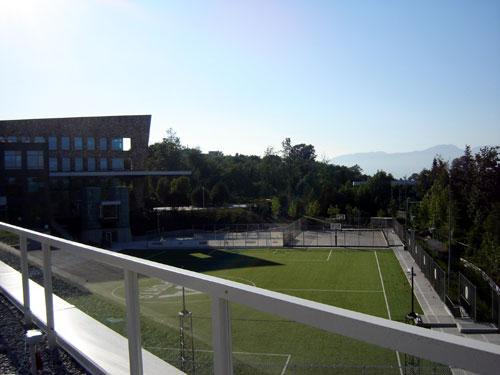 the soccer field