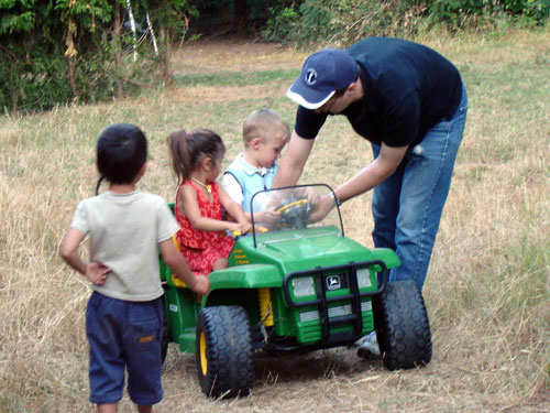 riding the john deere