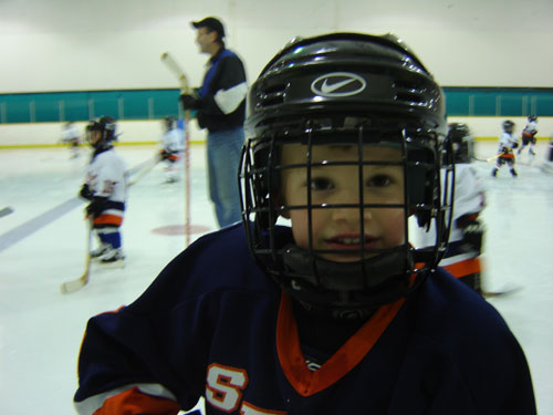 toby at hockey