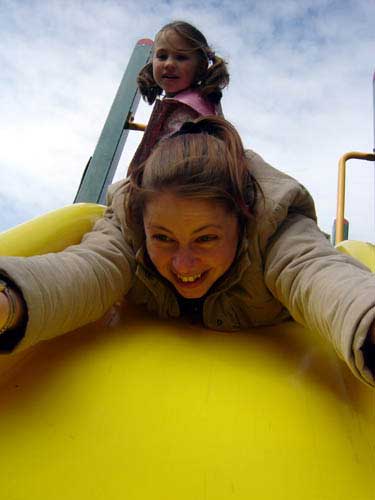 kellie on the slide