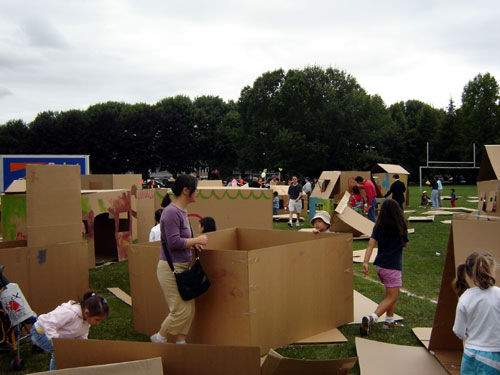 cardboard house