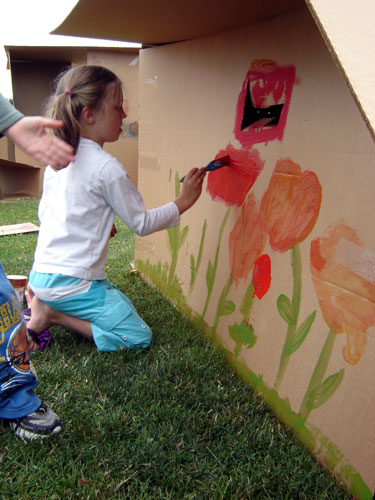 cardboard house