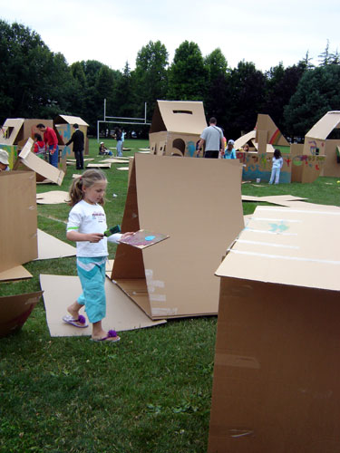 cardboard house