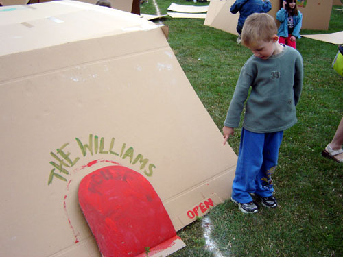 cardboard house