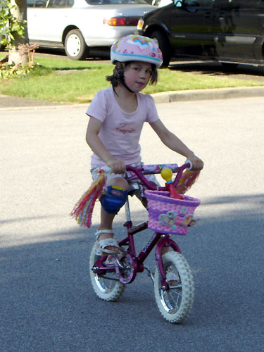 aly on her bike