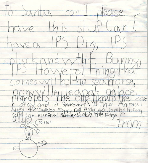 aly's letter to santa