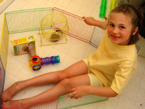 aly and wanda in their playpen