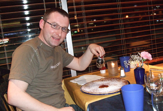 mike at dedutch on pancake day