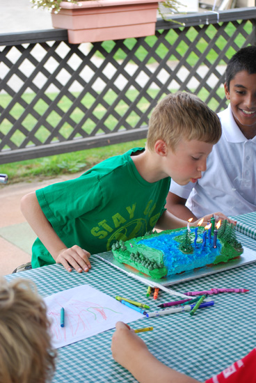 blowing out the candles