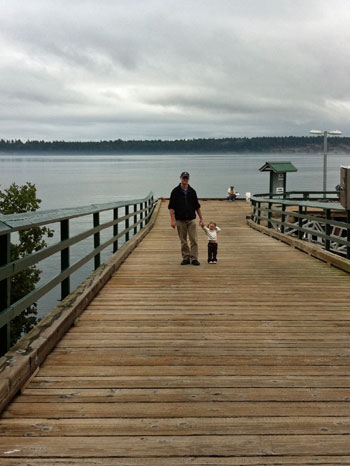 on the dock