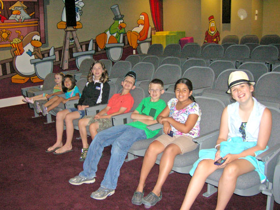 in the theatre at club penguin