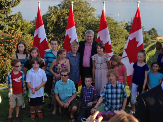 the children with the prime minister